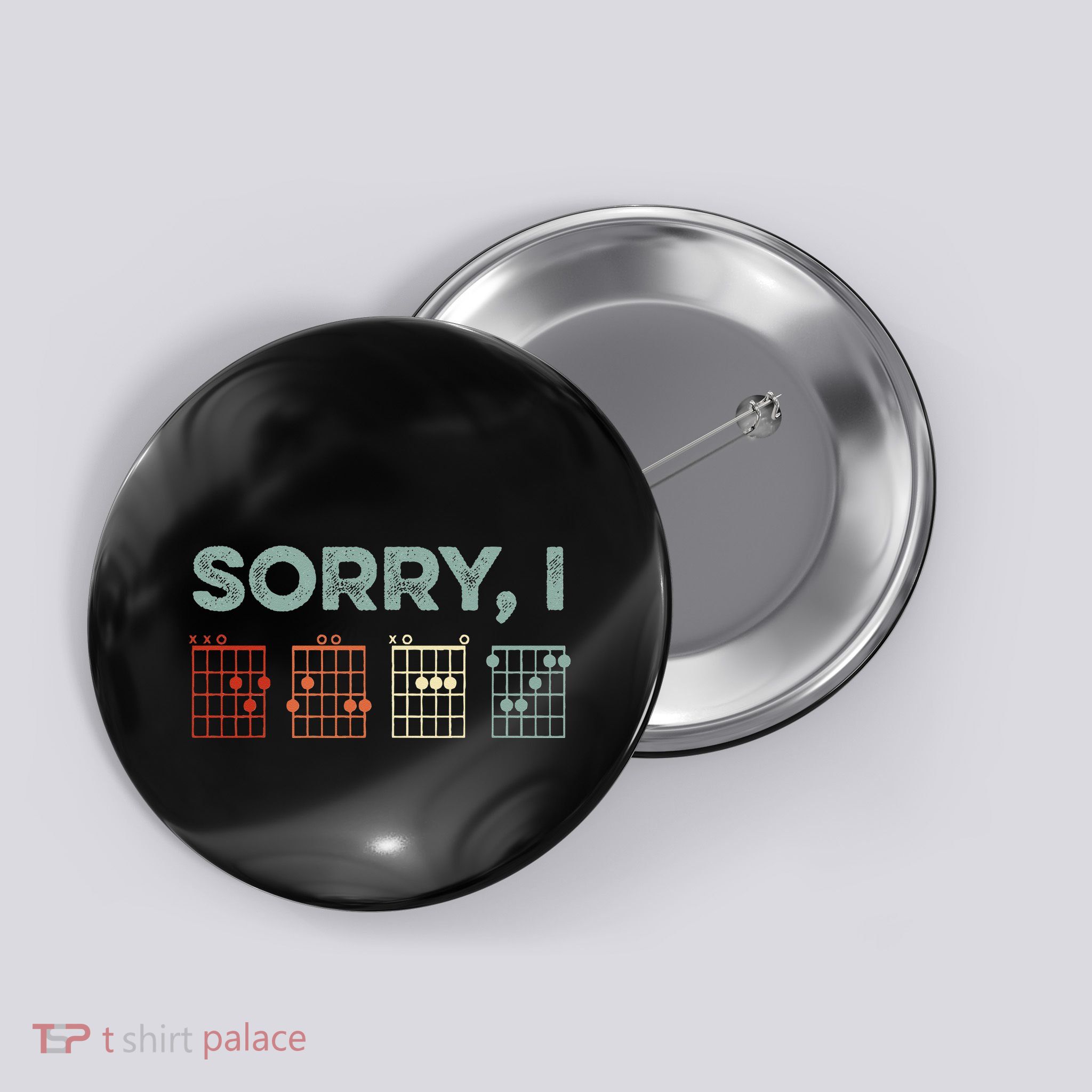 Sorry IDGAF Hidden Message Guitar Chords Music Note Button