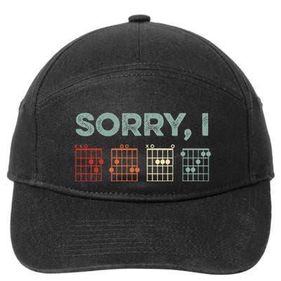 Sorry IDGAF Hidden Message Guitar Chords Music Note 7-Panel Snapback Hat
