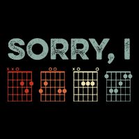 Sorry IDGAF Hidden Message Guitar Chords Music Note 7-Panel Snapback Hat