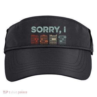 Sorry IDGAF Hidden Message Guitar Chords Music Note Adult Drive Performance Visor