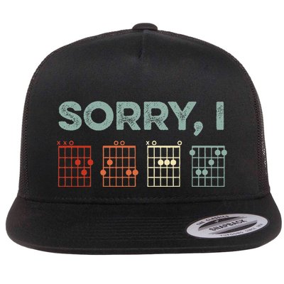 Sorry IDGAF Hidden Message Guitar Chords Music Note Flatbill Hat