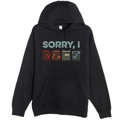 Sorry IDGAF Hidden Message Guitar Chords Music Note Premium Pullover Hoodie
