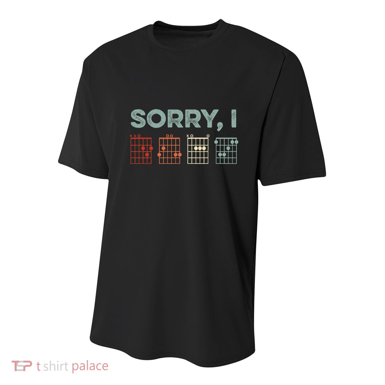 Sorry IDGAF Hidden Message Guitar Chords Music Note Youth Performance Sprint T-Shirt