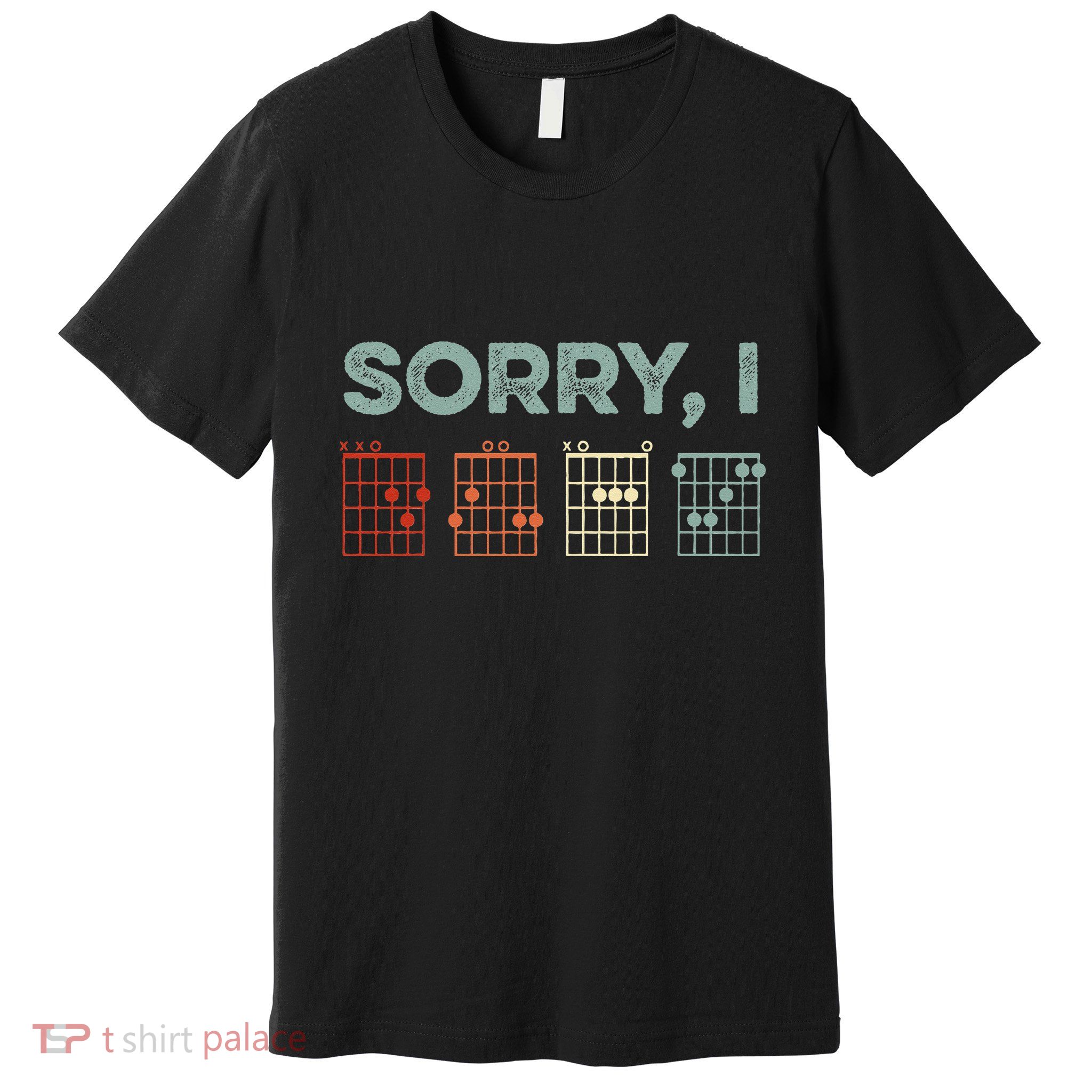 Sorry IDGAF Hidden Message Guitar Chords Music Note Premium T-Shirt