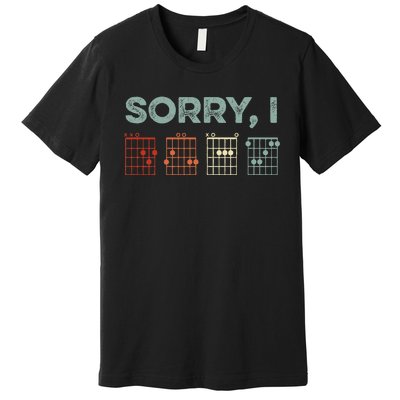 Sorry IDGAF Hidden Message Guitar Chords Music Note Premium T-Shirt