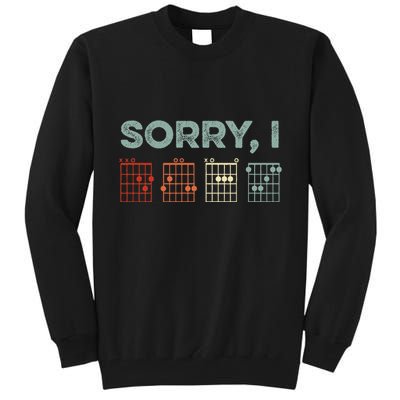 Sorry IDGAF Hidden Message Guitar Chords Music Note Tall Sweatshirt
