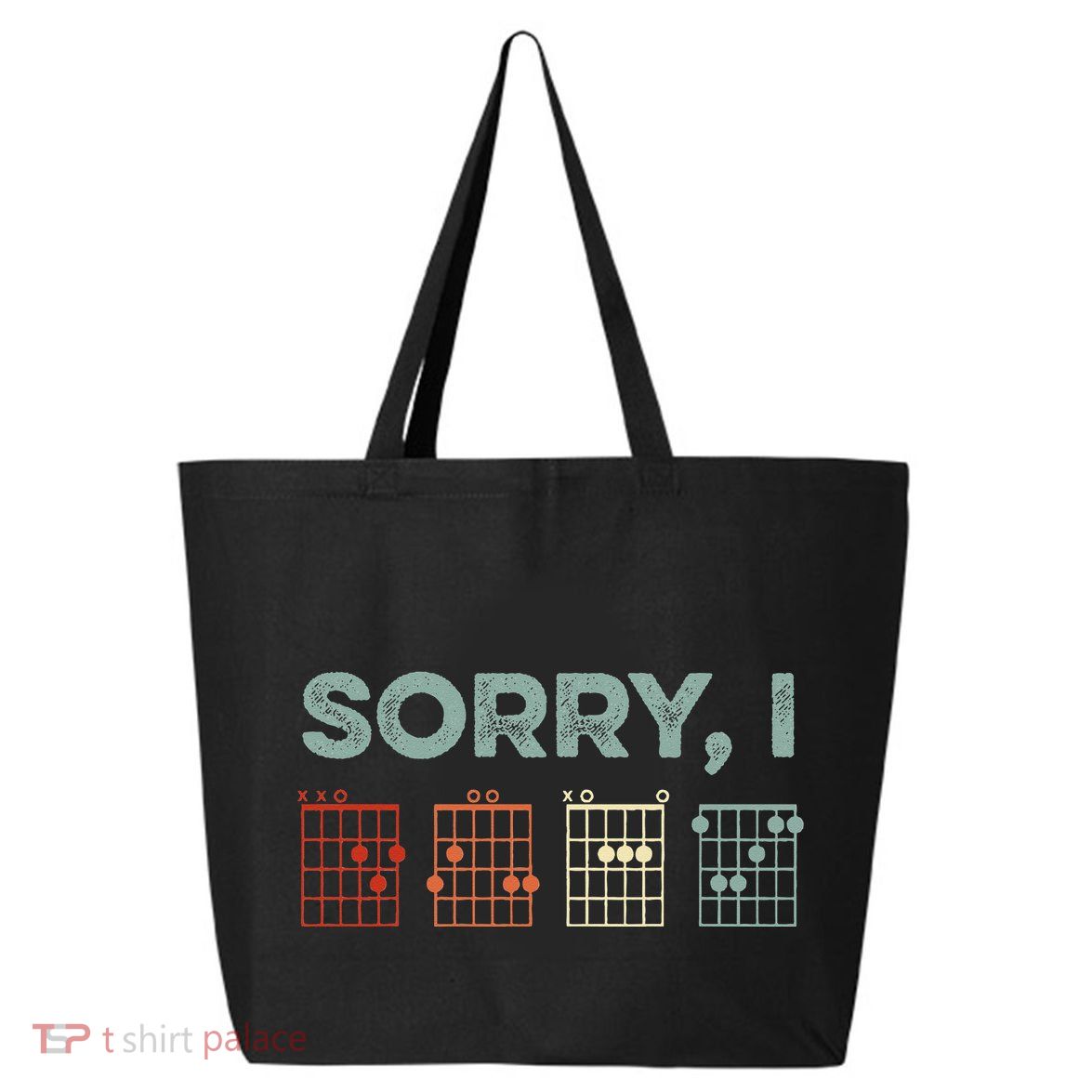 Sorry IDGAF Hidden Message Guitar Chords Music Note 25L Jumbo Tote