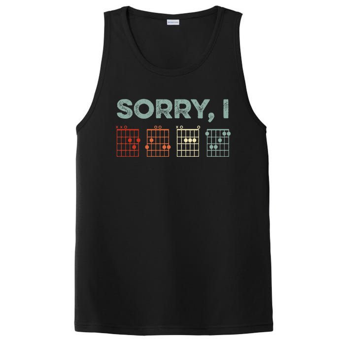 Sorry IDGAF Hidden Message Guitar Chords Music Note PosiCharge Competitor Tank