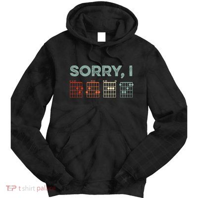 Sorry IDGAF Hidden Message Guitar Chords Music Note Tie Dye Hoodie