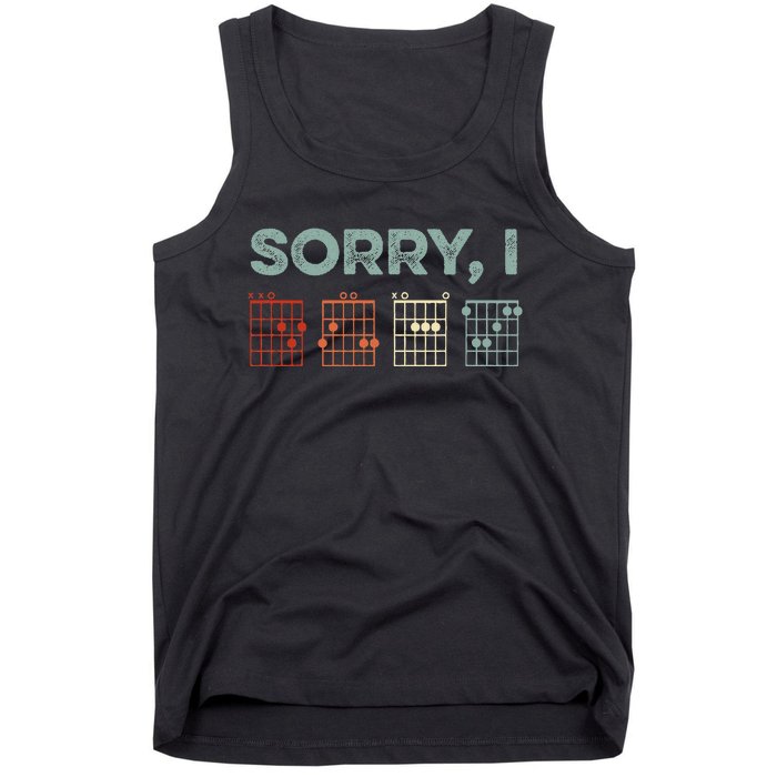 Sorry IDGAF Hidden Message Guitar Chords Music Note Tank Top