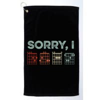 Sorry IDGAF Hidden Message Guitar Chords Music Note Golf Towel