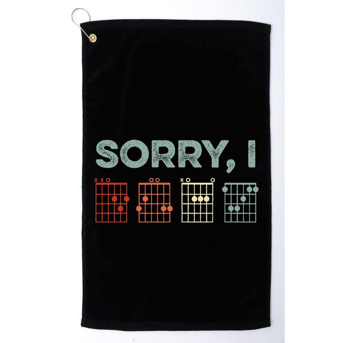 Sorry IDGAF Hidden Message Guitar Chords Music Note Golf Towel
