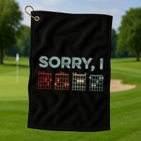 Sorry IDGAF Hidden Message Guitar Chords Music Note Golf Towel