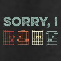Sorry IDGAF Hidden Message Guitar Chords Music Note Golf Towel