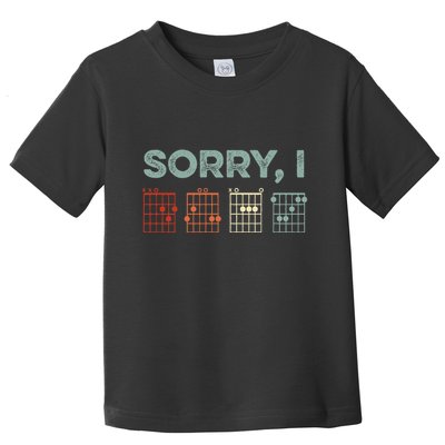 Sorry IDGAF Hidden Message Guitar Chords Music Note Toddler T-Shirt