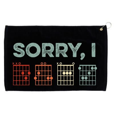 Sorry IDGAF Hidden Message Guitar Chords Music Note Grommeted Golf Towel
