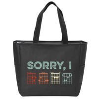 Sorry IDGAF Hidden Message Guitar Chords Music Note Zip Tote Bag