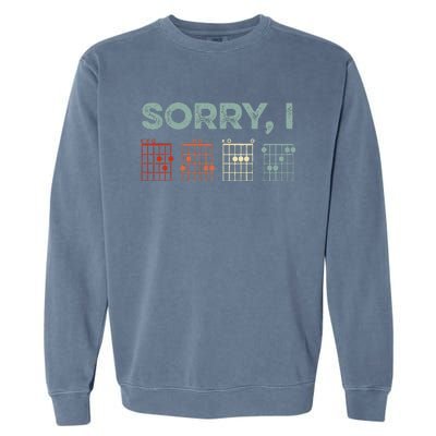 Sorry IDGAF Hidden Message Guitar Chords Music Note Garment-Dyed Sweatshirt