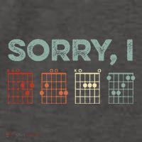 Sorry IDGAF Hidden Message Guitar Chords Music Note Vector Backpack