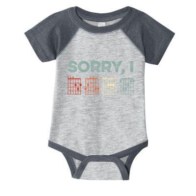 Sorry IDGAF Hidden Message Guitar Chords Music Note Infant Baby Jersey Bodysuit