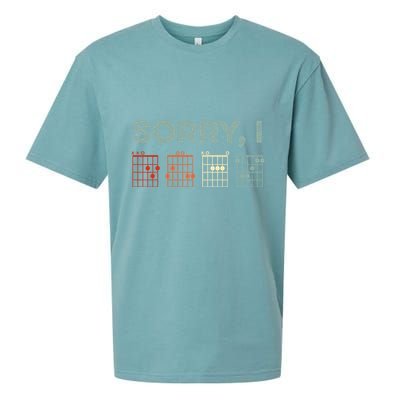 Sorry IDGAF Hidden Message Guitar Chords Music Note Sueded Cloud Jersey T-Shirt