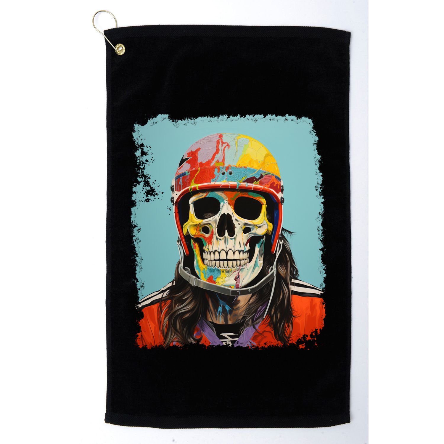 Skeleton Ice Hockey Great Gift Golf Towel