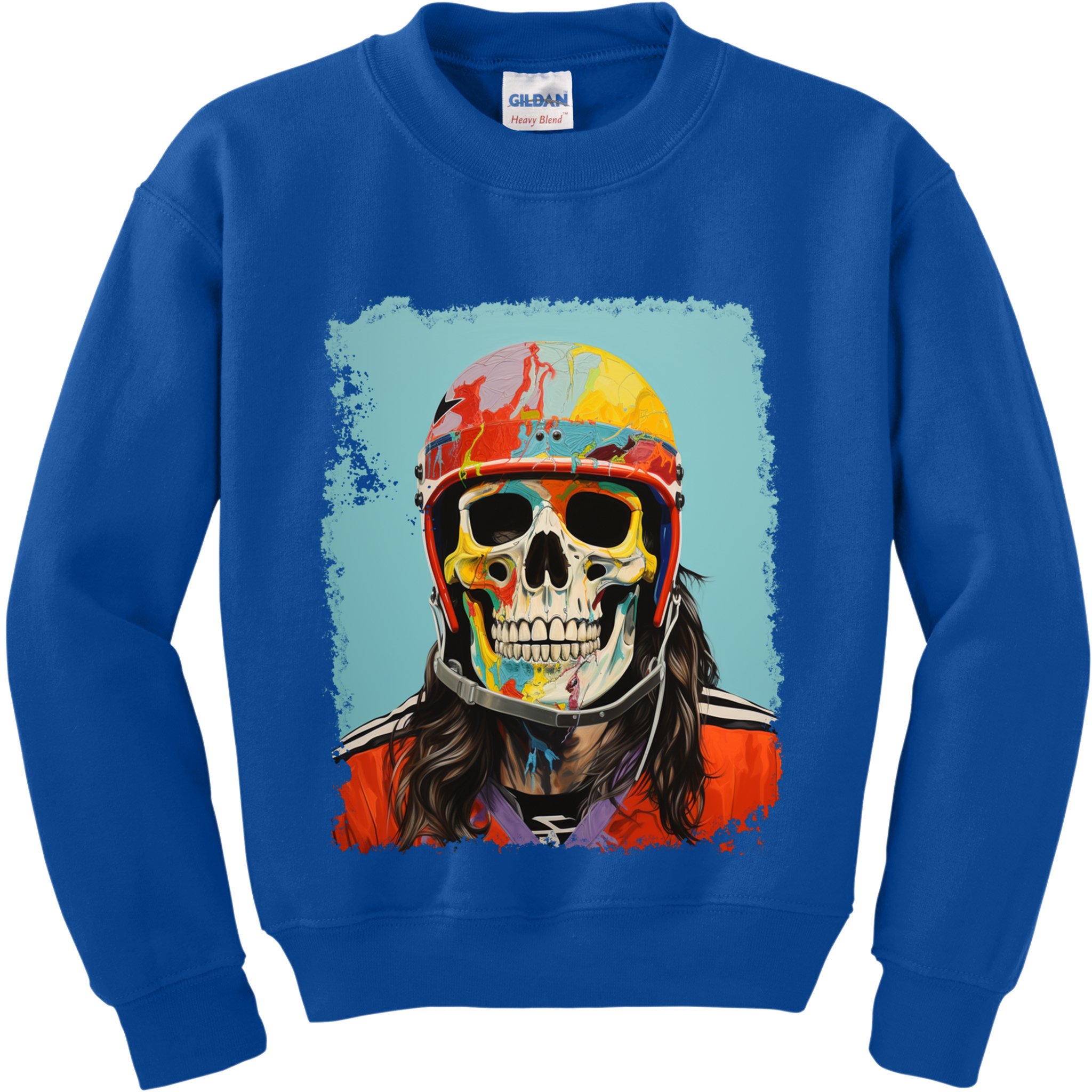 Skeleton Ice Hockey Great Gift Kids Sweatshirt
