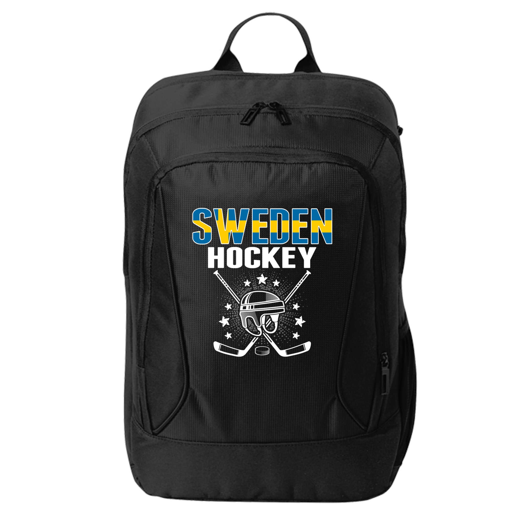 Sweden Ice Hockey Fans Jersey Support Swedish Hockey Team Funny Gift City Backpack