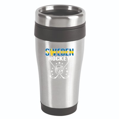 Sweden Ice Hockey Fans Jersey Support Swedish Hockey Team Funny Gift 16oz Travel Tumbler