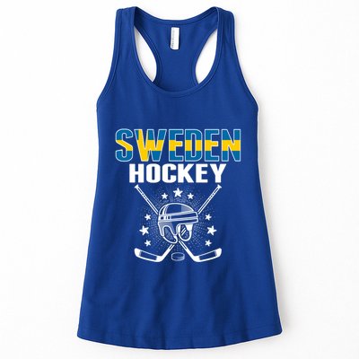 Sweden Ice Hockey Fans Jersey Support Swedish Hockey Team Funny Gift Womens Tank Top