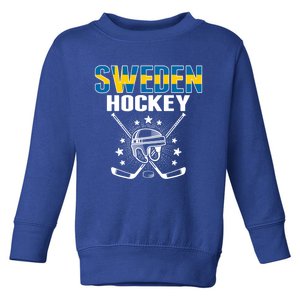 Sweden Ice Hockey Fans Jersey Support Swedish Hockey Team Funny Gift Toddler Sweatshirt