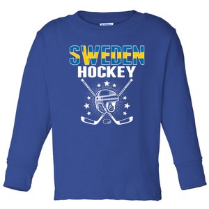 Sweden Ice Hockey Fans Jersey Support Swedish Hockey Team Funny Gift Toddler Long Sleeve Shirt