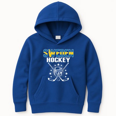 Sweden Ice Hockey Fans Jersey Support Swedish Hockey Team Funny Gift Kids Hoodie