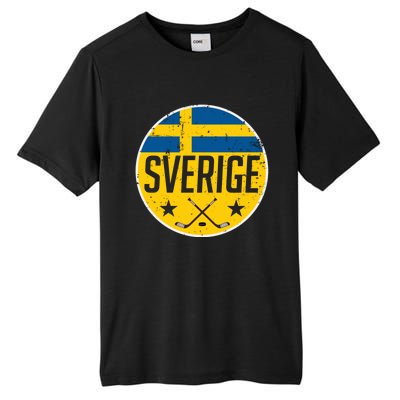 Sweden Ice Hockey Flag Jersey Supporter Sverige Fan Gift Meaningful Gift Tall Fusion ChromaSoft Performance T-Shirt