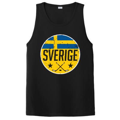 Sweden Ice Hockey Flag Jersey Supporter Sverige Fan Gift Meaningful Gift PosiCharge Competitor Tank