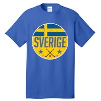 Sweden Ice Hockey Flag Jersey Supporter Sverige Fan Gift Meaningful Gift Tall T-Shirt