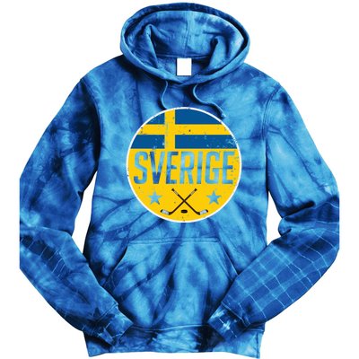 Sweden Ice Hockey Flag Jersey Supporter Sverige Fan Gift Meaningful Gift Tie Dye Hoodie