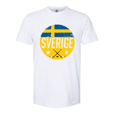 Sweden Ice Hockey Flag Jersey Supporter Sverige Fan Gift Meaningful Gift Softstyle CVC T-Shirt