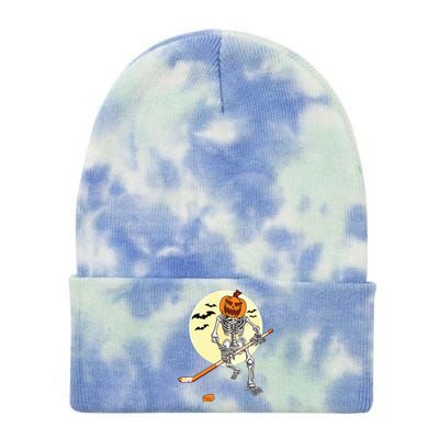 Skeleton Ice Hockey Halloween Cool Pumpkin Boy Tie Dye 12in Knit Beanie