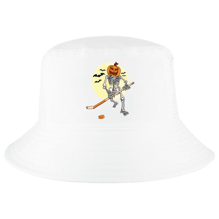 Skeleton Ice Hockey Halloween Cool Pumpkin Boy Cool Comfort Performance Bucket Hat