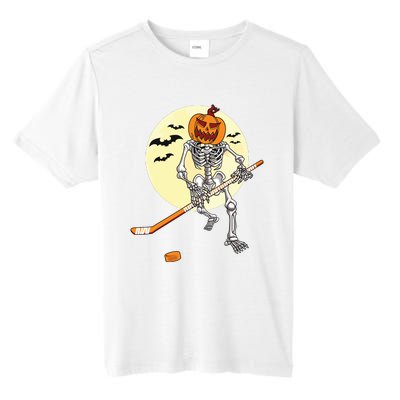 Skeleton Ice Hockey Halloween Cool Pumpkin Boy Tall Fusion ChromaSoft Performance T-Shirt