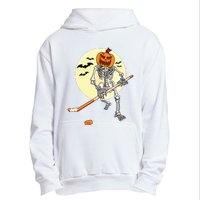 Skeleton Ice Hockey Halloween Cool Pumpkin Boy Urban Pullover Hoodie