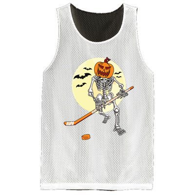 Skeleton Ice Hockey Halloween Cool Pumpkin Boy Mesh Reversible Basketball Jersey Tank