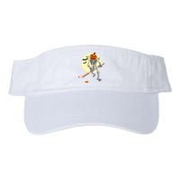 Skeleton Ice Hockey Halloween Cool Pumpkin Boy Valucap Bio-Washed Visor