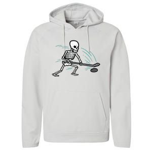 Skeleton Ice Hockey Halloween Costume Boy Performance Fleece Hoodie