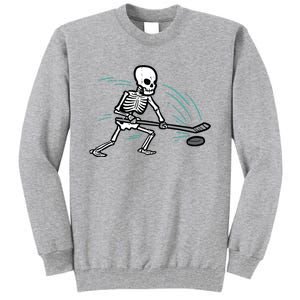 Skeleton Ice Hockey Halloween Costume Boy Tall Sweatshirt