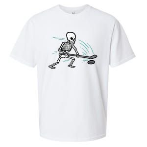 Skeleton Ice Hockey Halloween Costume Boy Sueded Cloud Jersey T-Shirt