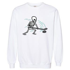 Skeleton Ice Hockey Halloween Costume Boy Garment-Dyed Sweatshirt