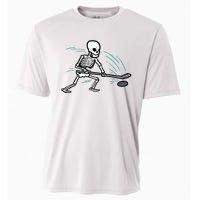 Skeleton Ice Hockey Halloween Costume Boy Cooling Performance Crew T-Shirt