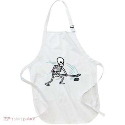 Skeleton Ice Hockey Halloween Costume Boy Full-Length Apron With Pockets